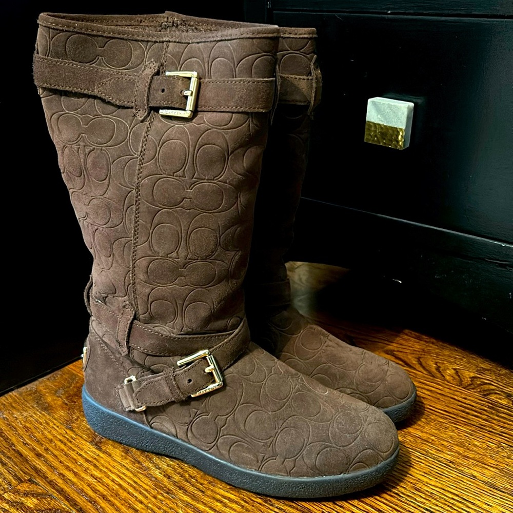 Coach Brown suede Thelma boots